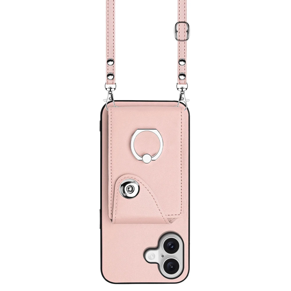 Detachable Strap Case with Ring and Card Holder Cover