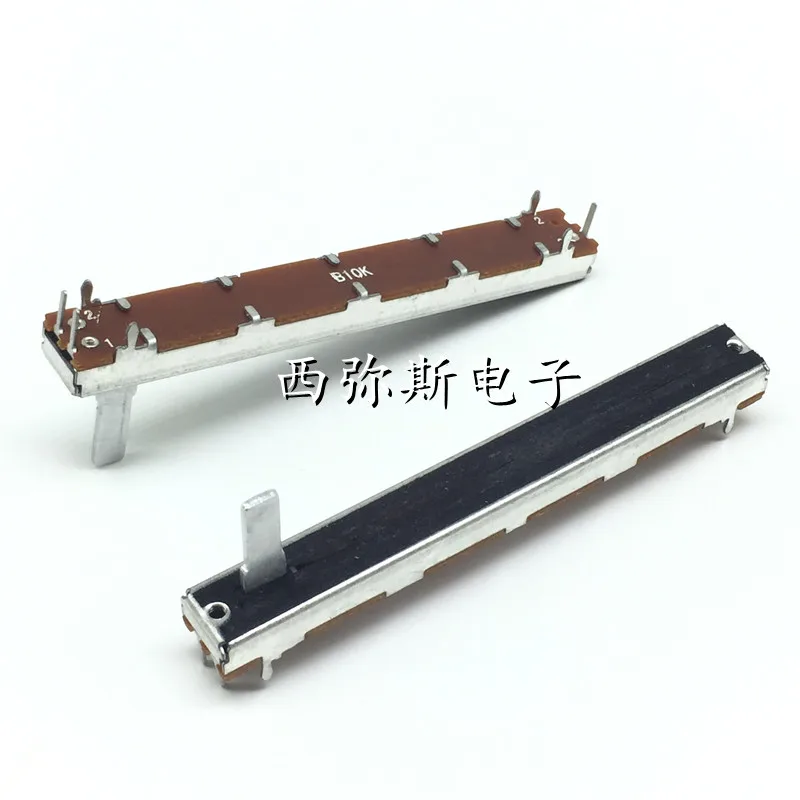 1pcs，Straight slip potentiometer，SC6021N B10K，3pin，Total length 75mm, travel 60mm