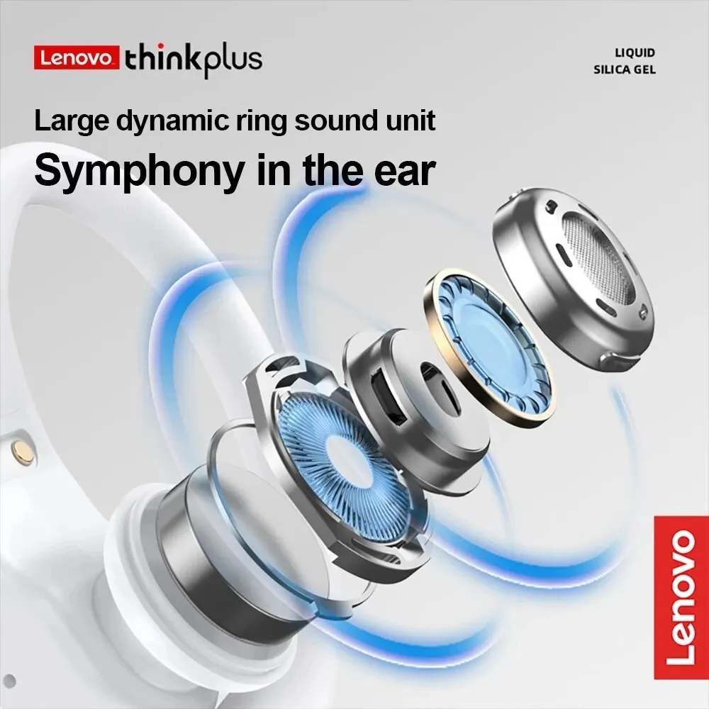 Lenovo LP75 Sports Wireless Earphones with Mics,Button Control, LED Power Display,Hifi Stereo Sound Bluetooth 5.3 TWS Headphones 4