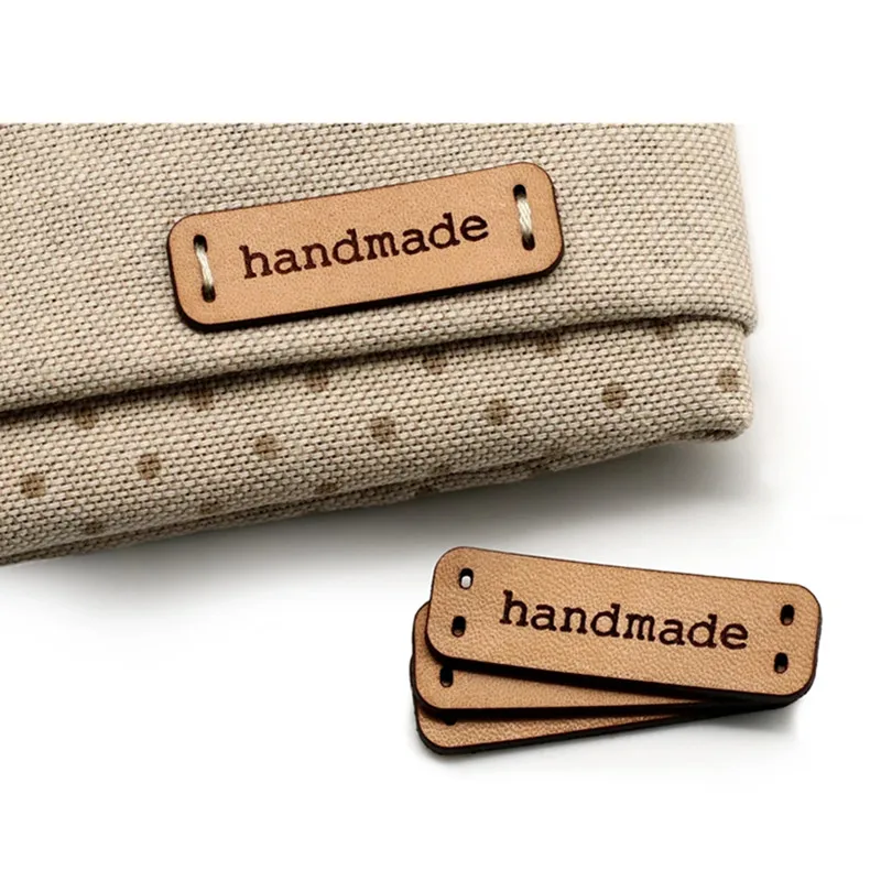 Custom Leather Labels Handmade Items  Personalized Leather Tags Crochet -  30pcs - Aliexpress