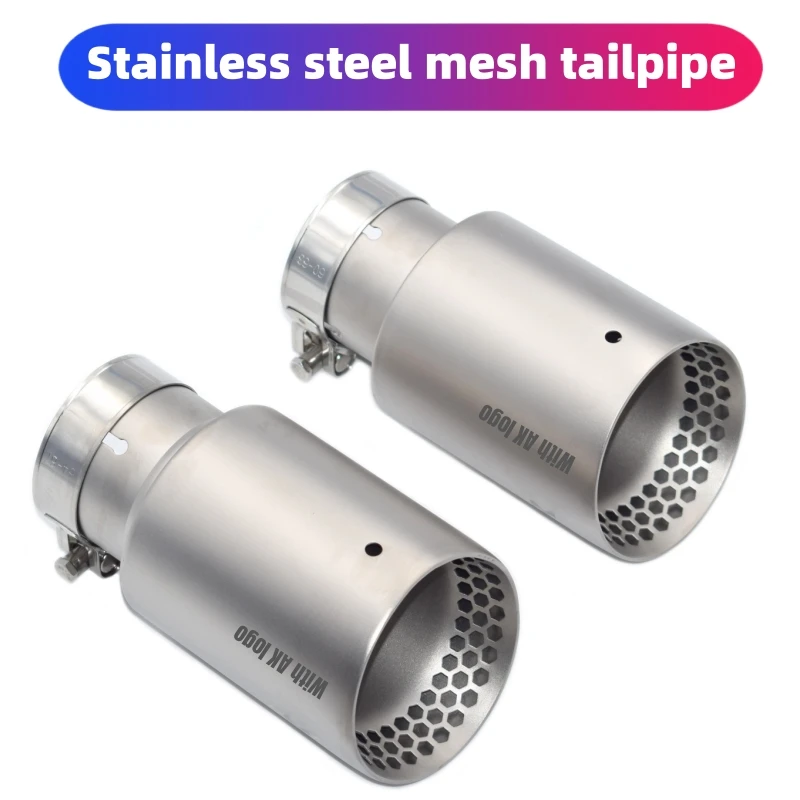 Exhaust Muffler Tip 1 Pcs Matte Stainless Steel Car Exhaust Tip System Pipe Universal Exhaust Tip For VW GTI MK7 Golf7 Nozzle 60MM 63mm Muffler