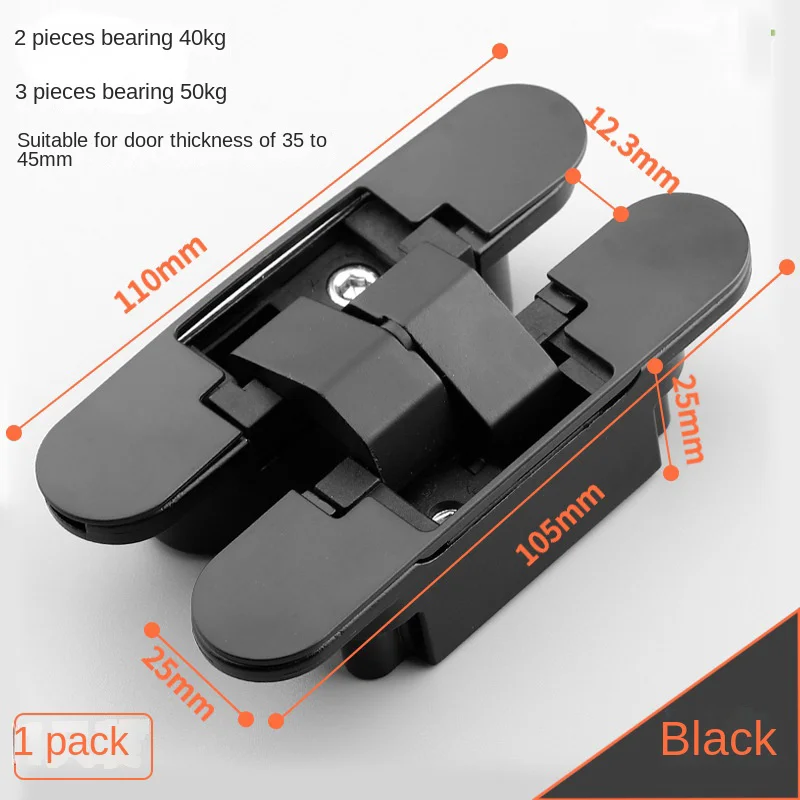 Hardware Stainless Steel Invisible Loop Cross Door Hinge Furniture Supplies Window Accessories Hidden Hinges