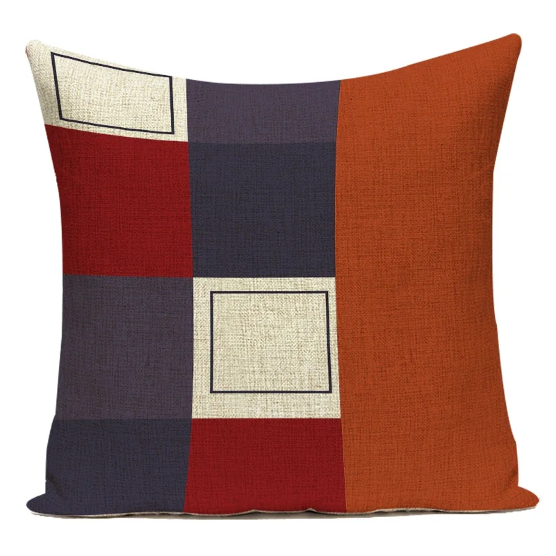 Geometric Flag Decorative Throw Pillow Cover