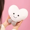 Heart Pillow Smiling Face with Legs Red Pink White Colors Say Love Small Cushion Home Decor Present 4