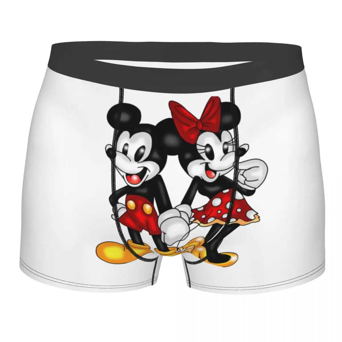 

Mickey Mouse Minnie Underwear Men Printed Custom Disney Cartoon Boxer Briefs Shorts Panties Soft Underpants