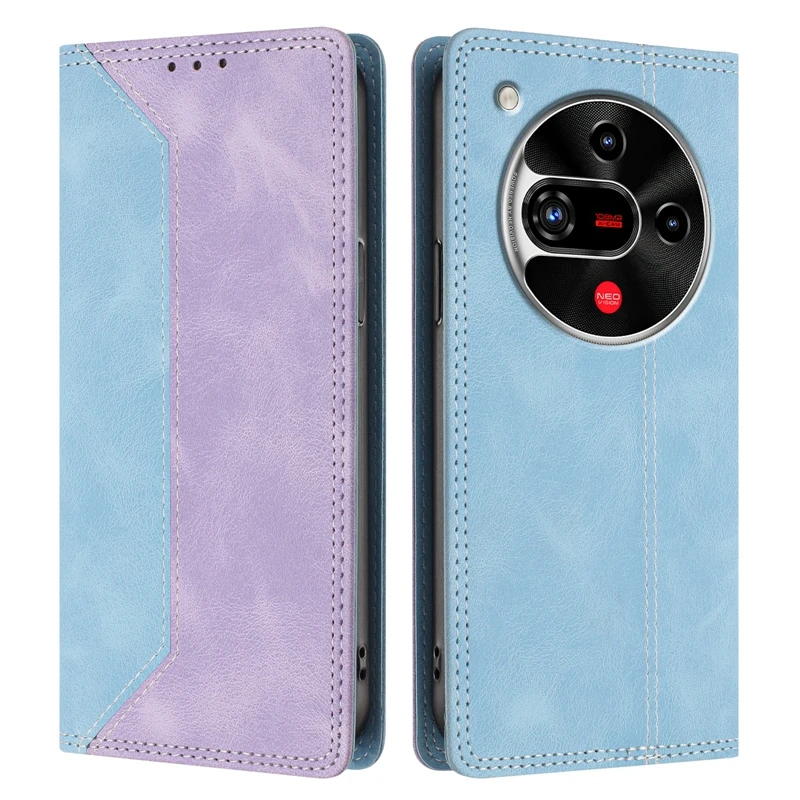Fashion Color Block Leather Flip Case for ZTE Nubia Focus 2 - Magnetic Phone Cover