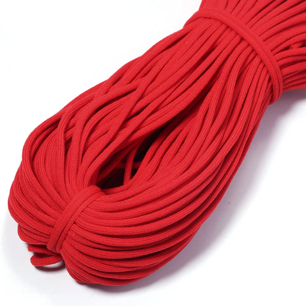 10 Yards of 3mm Colorful High-Elastic Round Band for DIY Crafts and Accessories