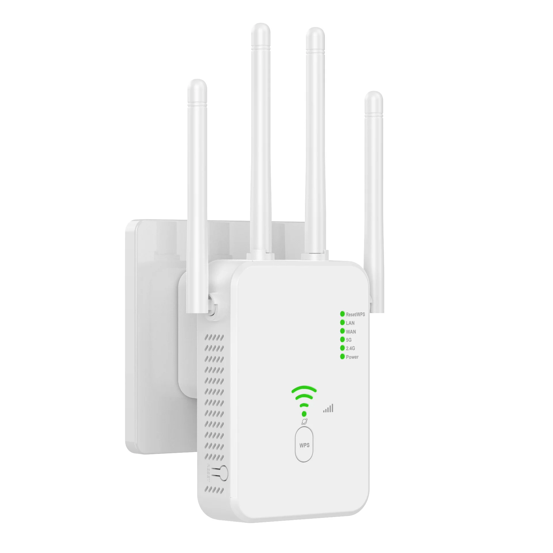 WiFi Extender, Up to 300/1200Mbps WiFi Range Repeater 2.4Ghz & 5Ghz Dual  Band Wireless Signal Booster with Ethernet Port (White) 