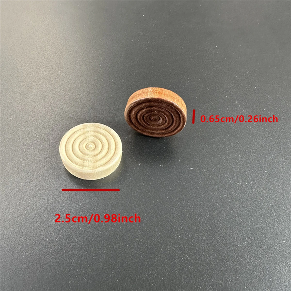 2.5cm/0.98inch round Wooden Checkers Round International Checkers Pieces Board Game Backgammon Accessories 24pcs/set