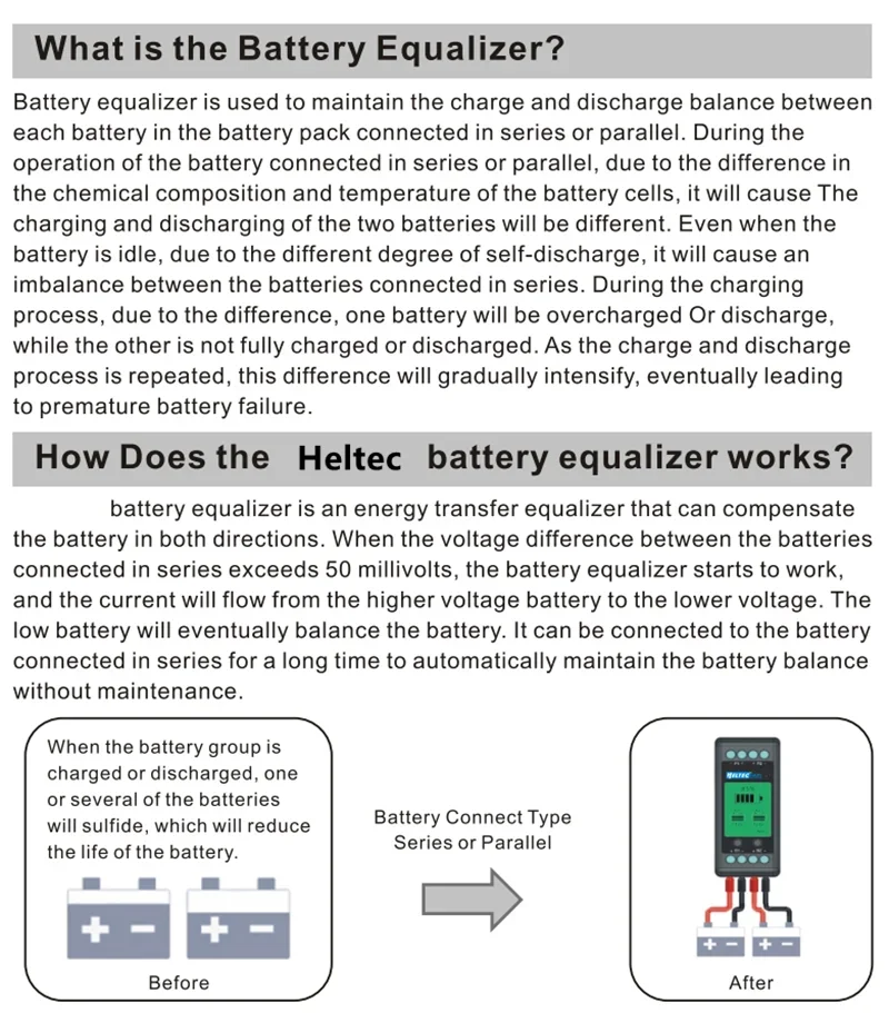 12V Lead Acid Battery Cell balancer for 24V 36V 48V System equalizer Solar Charg