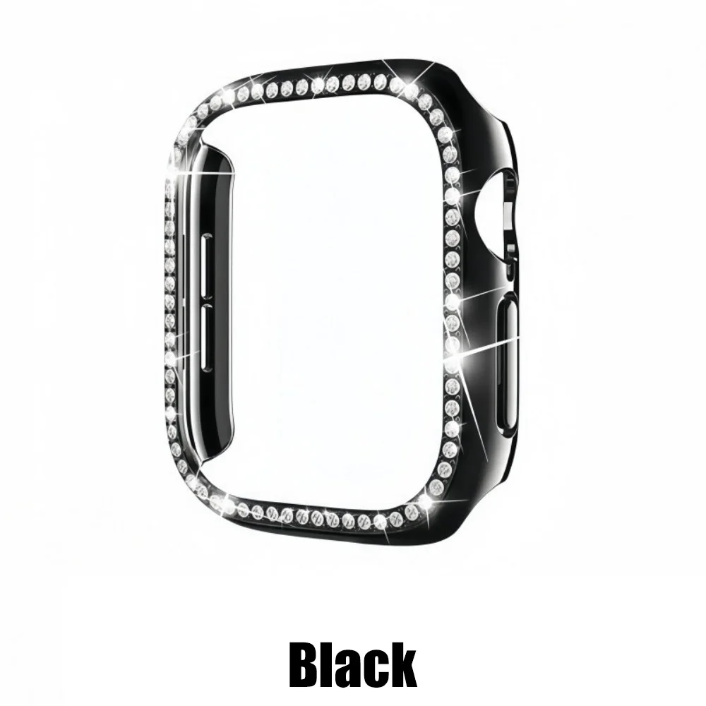 Luxurious Bling Diamond PC Case with Tempered Glass Screen Protector