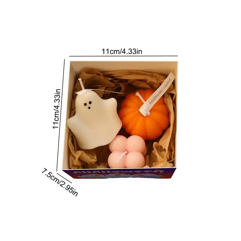 Halloween Scented Candle Ghost Pumpkin Gift Box Set Aromatherapy Holiday Cute Gift Home Fragrance Decoration Ornament Atmosphere