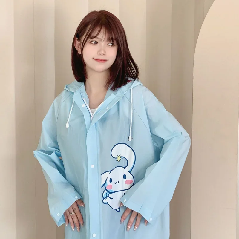 Jas Hujan Raincoat Miniso Cinnamoroll Raincoat Women Thickened