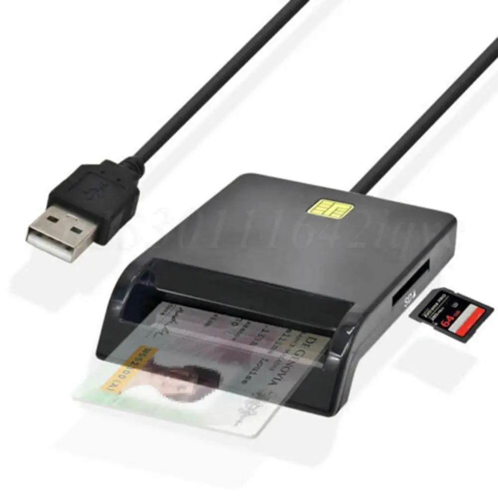 USB SIM 스마트 카드 리더, 은행 카드 IC/ID EMV SD TF MMC 카드 리더, USB-CCID CAC 카드 리더 어댑터, Win 7 8 10 LinuxOS용