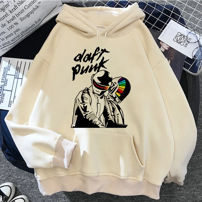 Daft Punk hoodies men Ulzzang streetwear anime printed male