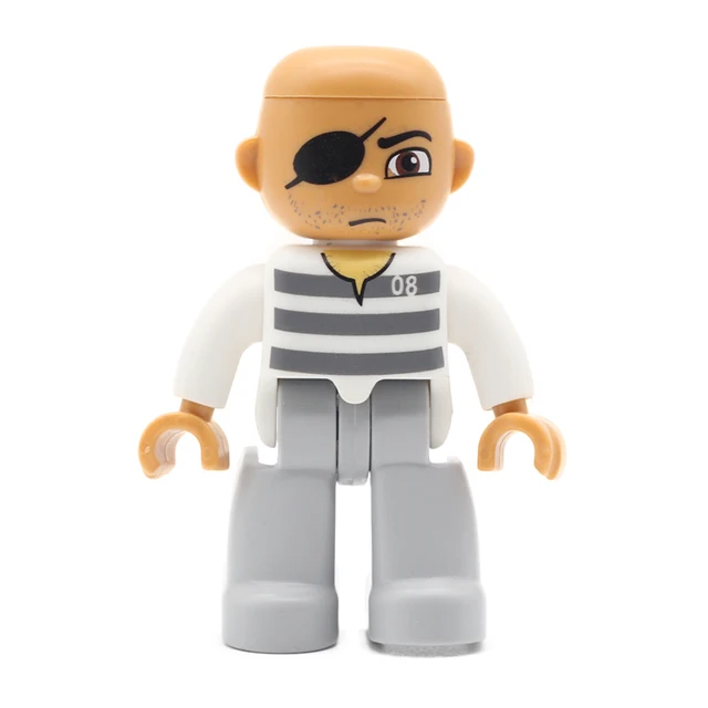 Big Size Action Figures City Princess Policemen Family Building Block Doll Character Accessory Toys Assembly Children Kids Gift Prisoner