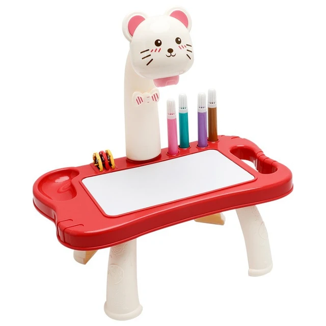 Dropship Large Drawing Projector Table With Kids Chair; Kids