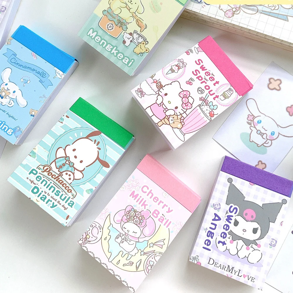 Cartoon Sanrio Kuromi My Melody Hello Kitty Stickers Kawaii Girls Kids Decals Toys Waterproof Cute Anime Decoration Sticker Book