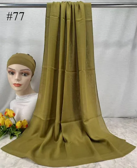 Mini Hijab Modal avec sous-bonnet – Ensemble Basique Extensible, Foulard Fin et Respirant, Protection Solaire, Voile 165*50cm