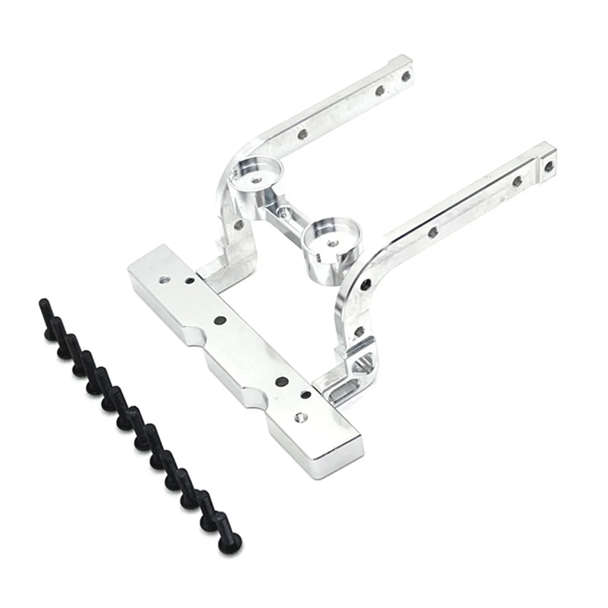 BAAU RC Car Upgrade Front Bumper Fixed Kit for 1/12 H12Y H12Y+ RC Car Upgrade Accessories Silver