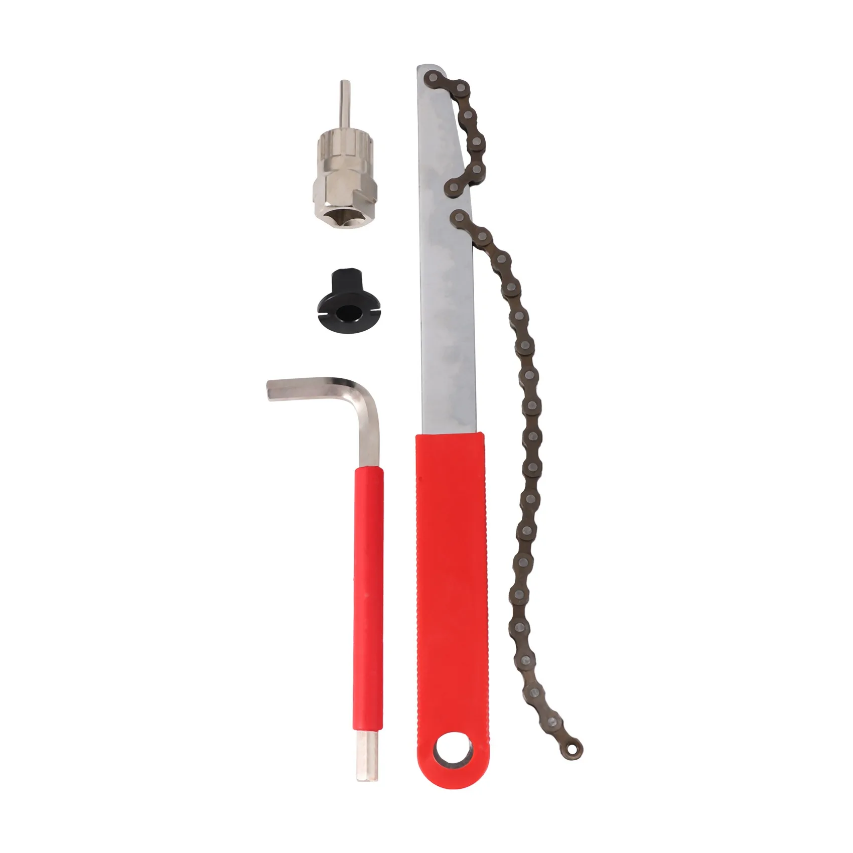 bike-cassette-removal-with-chain-whip-and-auxiliary-wrench-bicycle