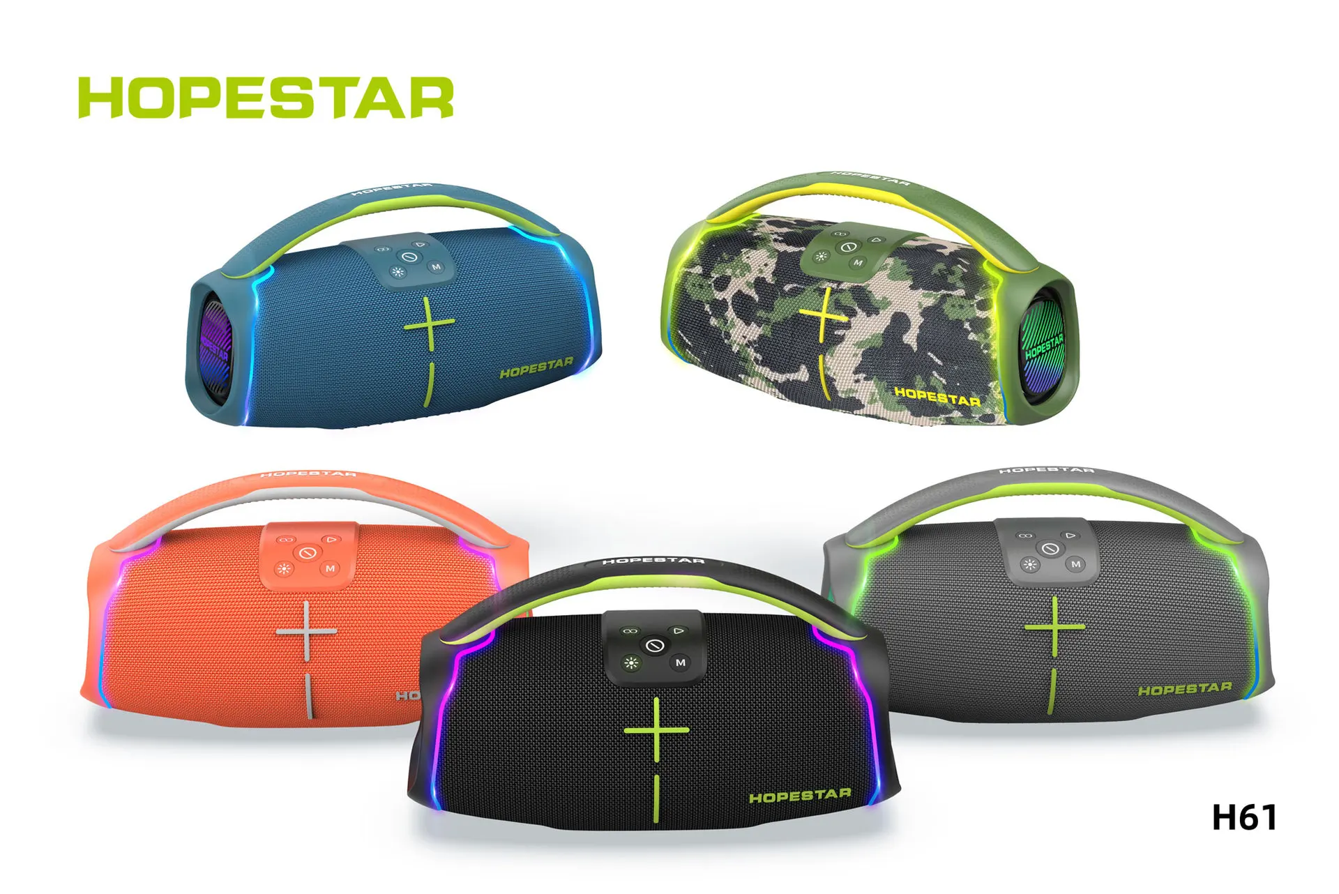 HOPESTAR H61 휴대용 블루투스 스피커, 야외 방수 서브우퍼, 위대한 전쟁 신 스피커, 고출력