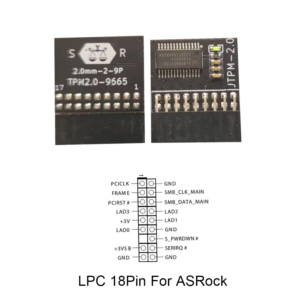 10-1PCS TPM 2.0 Encryption Security Module Board 4GB for ASUS ASRock MSI GIGABYTE Motherboards tpm security module,security module