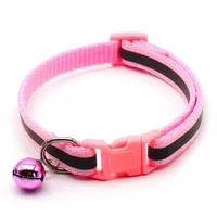 Pet Accessories Dog Cat Collar Bell Colorful Reflective Pattern Adjustable Collars For Puppy Kitten  Small Animal 4