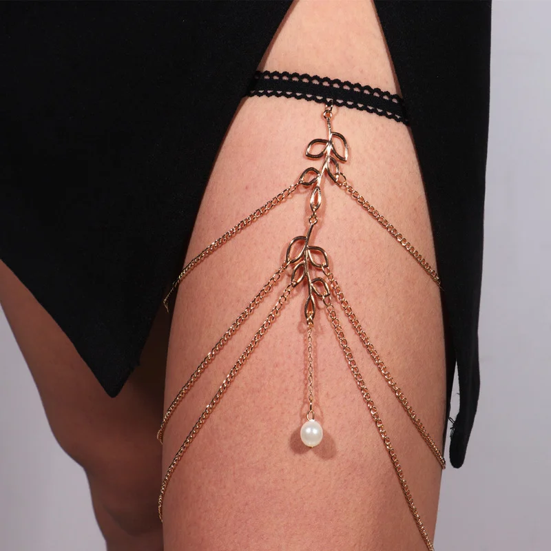 Women Bohemian Thigh Chain For Girls Layered Exotic Body for Beach Summer Holiday Party Sexy Jewelry Gift fashion accessories