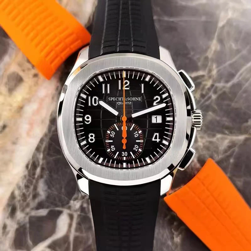 2026 Specht&Sohne Top Brand Luxury New Fashion Men Watches Rubber Strap Sport Quartz Chronograph Watch Reloj Hombre Waterproof