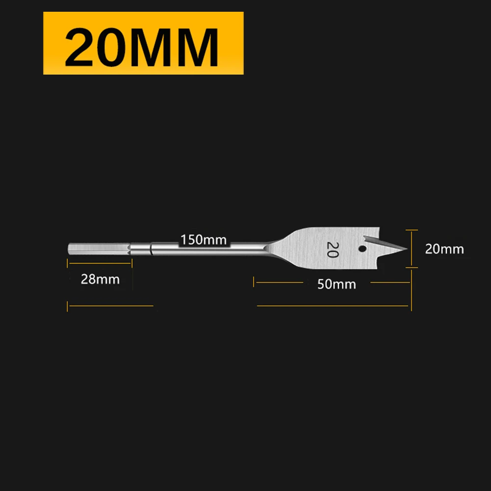 Upgrade Your Woodworking Experience with HRC50 HRC58 Hardness Wood Flat Drill Bit Hexagonal Shank 20mm 38mm Sizes