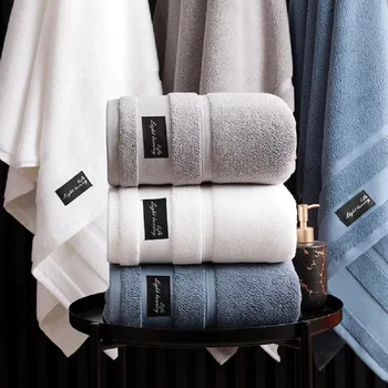 160×80cm Luxury 100% Cotton Bath Towel – Oversized Soft Terry 1