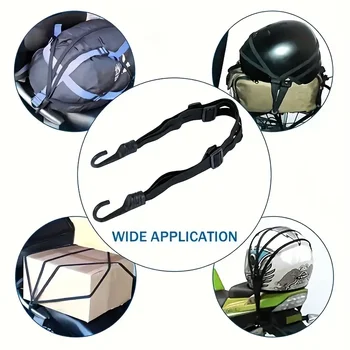 1Pc Motorcycle Elastic Suitcase with Safety Hook-Versatile Helmet Mesh Gear Transport Durable and Sleek for Daily Travel 2