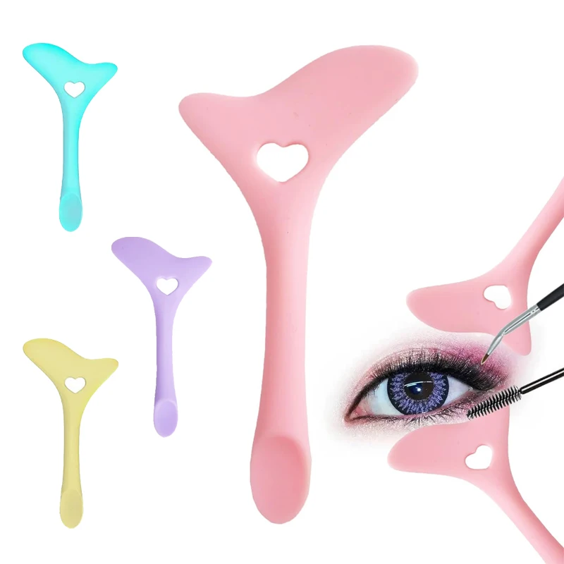 

Eyeliner Lash Baffle Helper Makeup Stencil Multifunctional Auxiliary Guard Eyeshadow Lipstick Silicone Reusable Cosmetics Tool