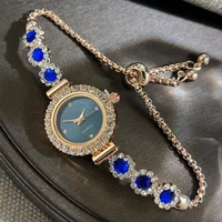 Fashion Rhinestone Women Watches Diamond Flowers Bracelet Ladies Quartz Wristwatch 4