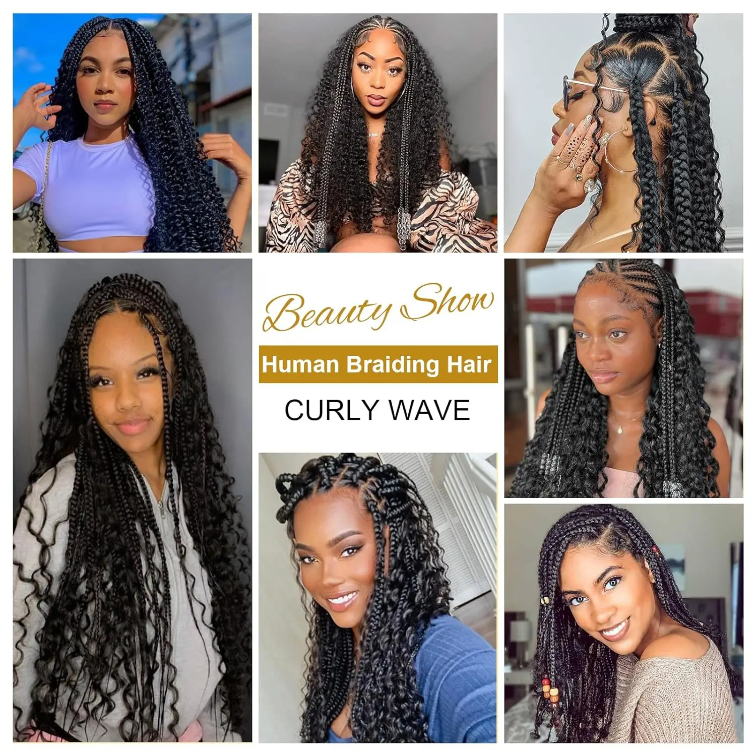 Human Braiding Hair Curly Bulk Human Hair for Braiding No Weft Bundles for Wet and Wavy