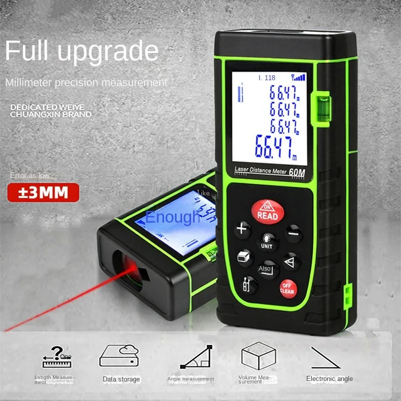 

40M 60M100M High Precision laser distance meter rangefinder trena laser tape range finder build measure device ruler test tool