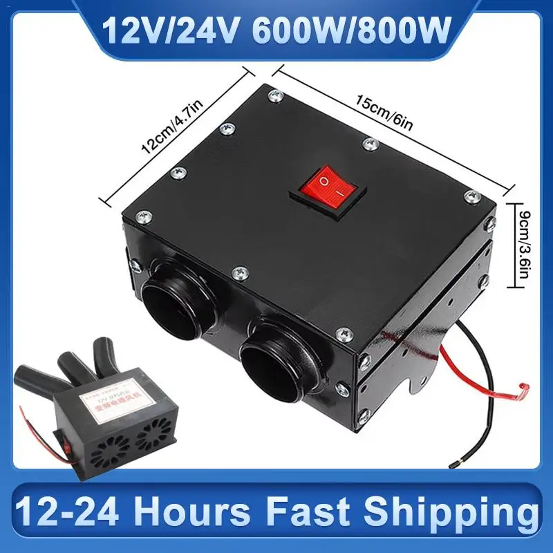 Riloer 2-in-1 auto kachel High Power draagbare snelle verwarming en koelventilator ontdooien, 12 V 150 W voorruit ontdooien