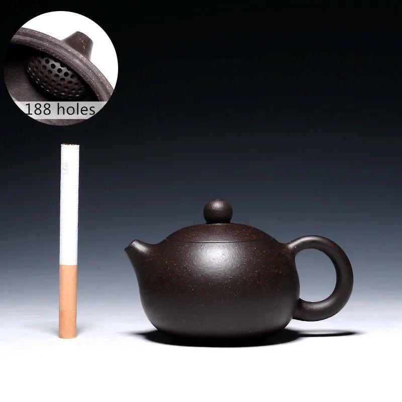 

90cc Tea Set 3oz Tea Pot 188 Hole Ball Shaped Infuser Holes Real Yixing Zisha Kungfu Tea Pots Clay Teapot Gift Send Zisha Cup