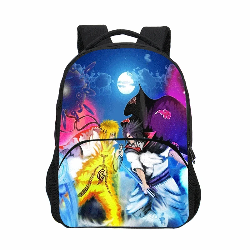 

3D Naruto Printed Backpack School Bags for Primary and Secondary School Students Birthday Gift for Girls Kids Boys Lightening