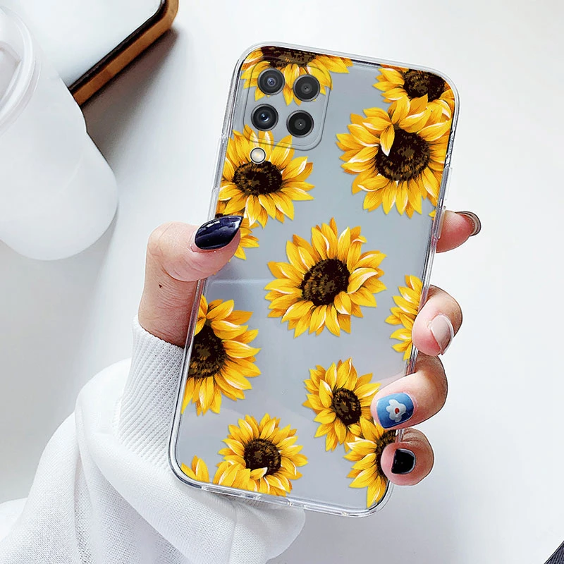 Floral Silicone Transparent Soft Phone Case with TPU Flower Design