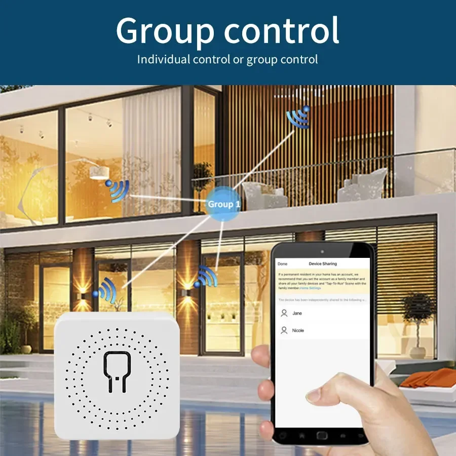 20A 16A Smart WiFi Switch Cozylife APP Remote Control Breaker Module 100-240V Wireless Light Switch Works with Alexa Google Home