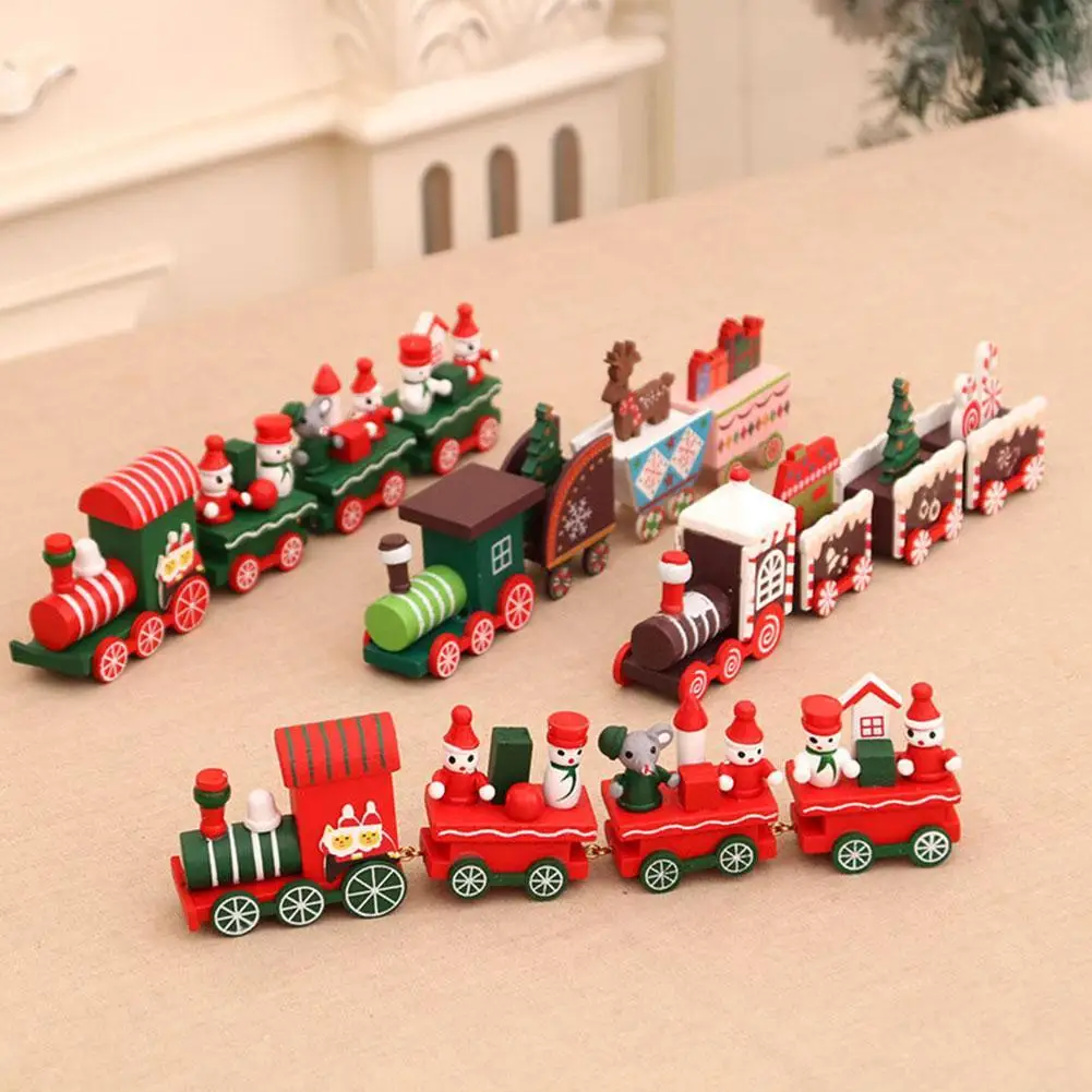 

Christmas Wooden Train Merry Christmas Decorations For Home 2023 Cristmas Ornament Xmas Navidad Noel Gifts Happy New Year 2024