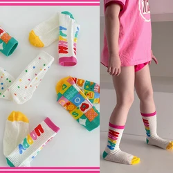 11 Colors Children Socks Spring And Summer Socks Kids Boys Girls Rainbow Color Cute Trendy Socks Ventilation 3 Pairs/bag
