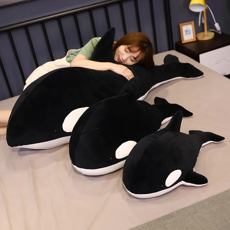 Soft Plush Toy Shark Big Killer Whale Doll Pillow Orcinus Orca Black And White Kids Boys Christmas Birthday Gift For Children