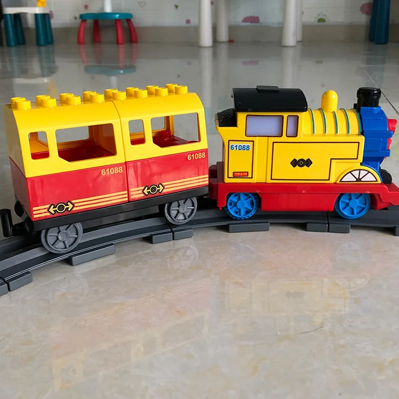 Big Size Building Blocks Train Railway Transport Set Track Parts