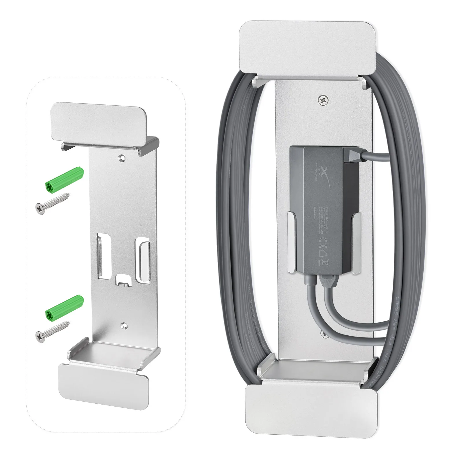 Aluminium Wall Mountable Ethernet Cable Caddy for Starlink Adapter