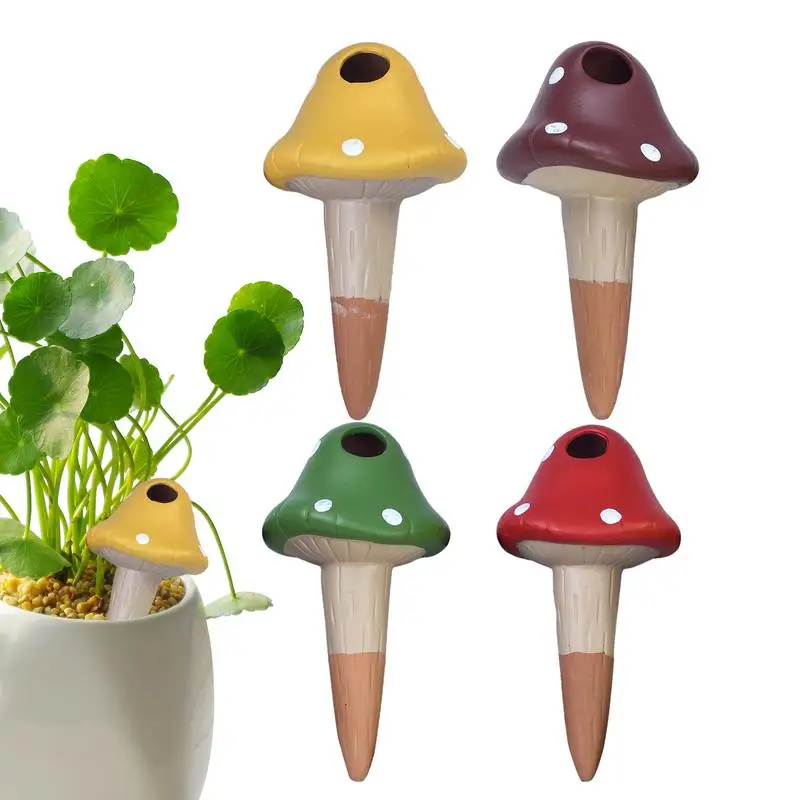 

Plant Watering Stakes Clay Self Watering Spikes With Slow Release Decorative Watering System 4pcs Colorful Cute Planters Devices