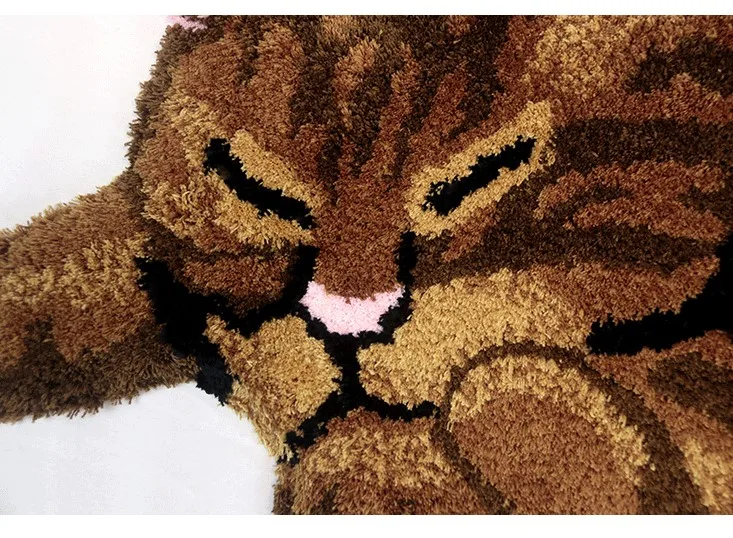 Creative Cat Floor Mat Carpet Handmade Tufted Rug Comfortable Soft Plush Bedroom Rugs Living Room Decoration Non-slip Floormat 6