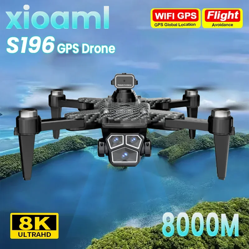 Original S196GPS Drone 8K Professional HD Aerial Photography  Dual-Camera Obstacle Avoidance Four-Rotor Helicopter 8000M New 5G